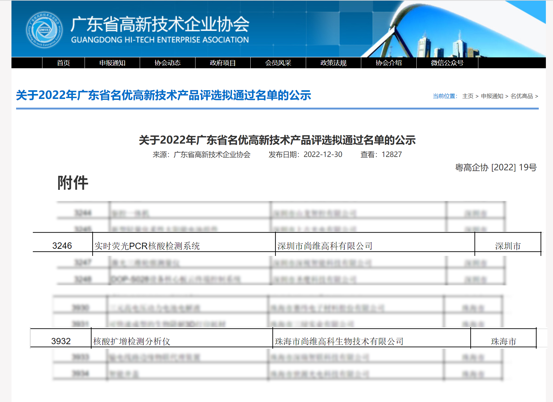 喜讯 ▏53138太阳集团（中国）有限公司官网两款产品入选《2022年广东省名优高新技术产品名单》